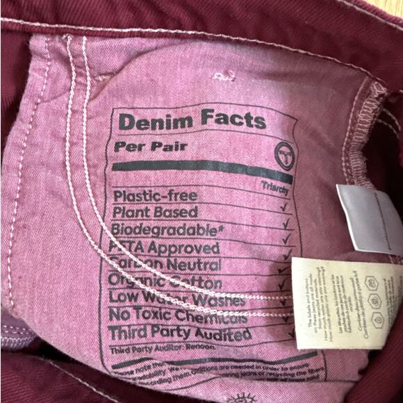 Triarchy Jeans Mid Rise Drawstring Baggy Nesta Size S Red - Picture 4 of 7